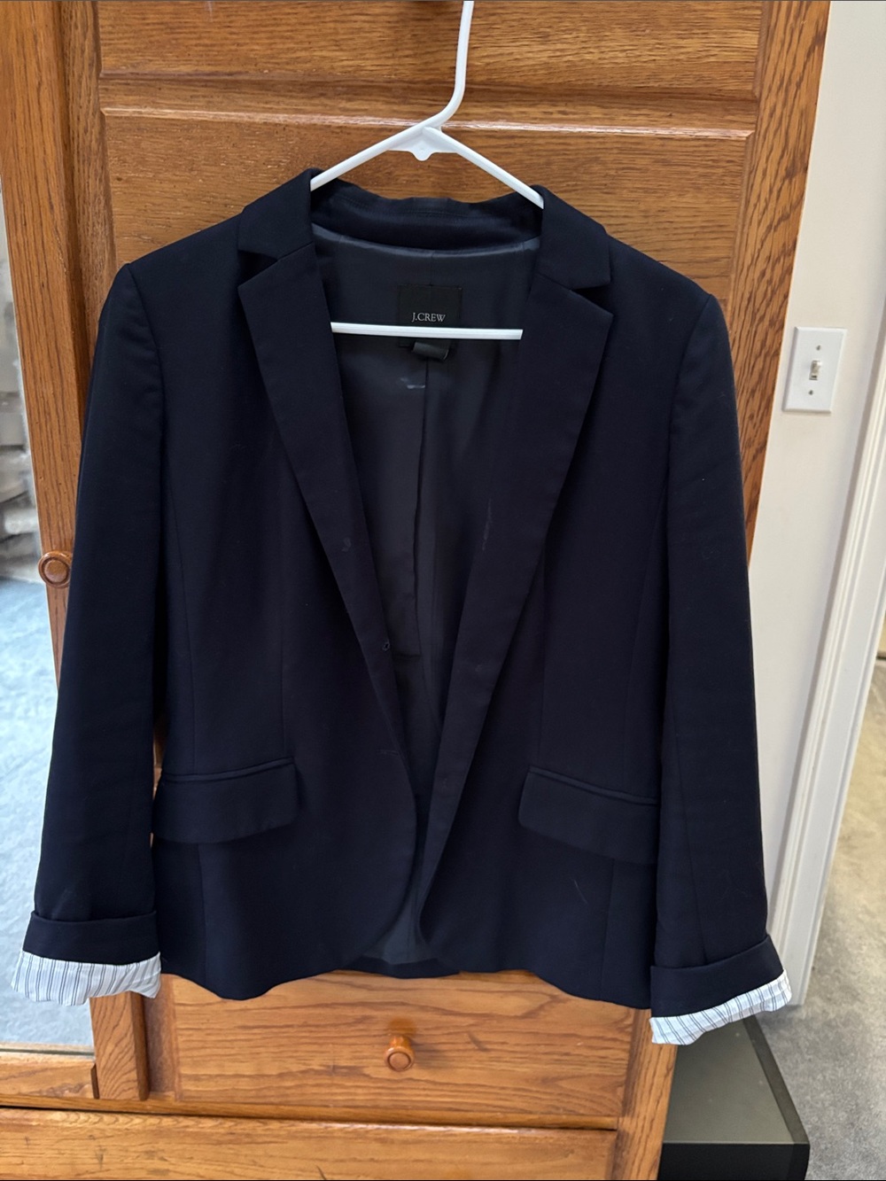 J. Crew Women's Navy Tailored Blazer